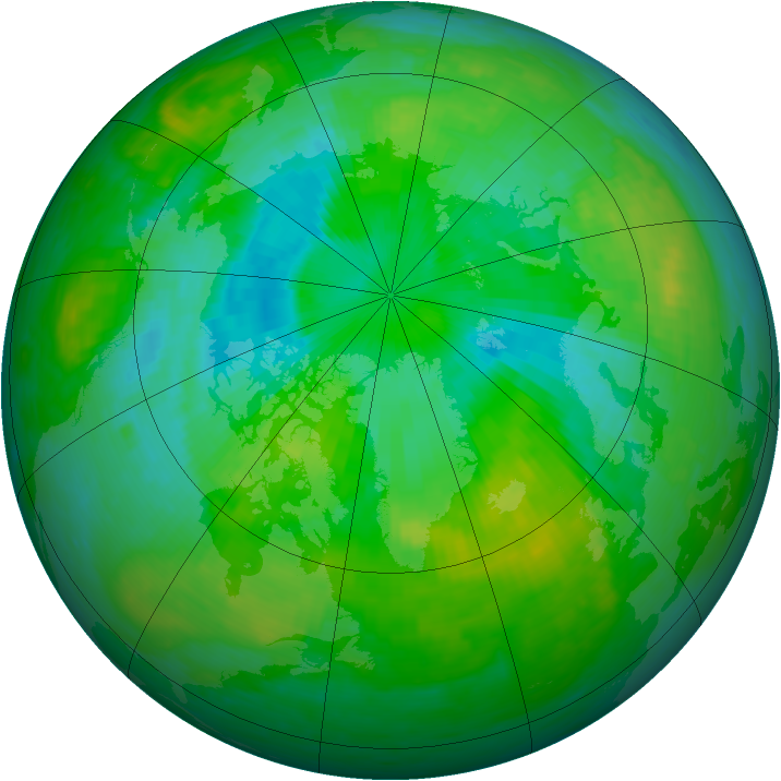 Arctic ozone map for 27 July 1994